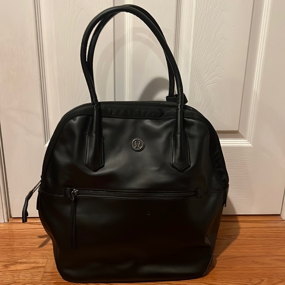 Lululemon faux leather travel tote